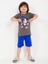 Sonic Themed Cotton Short Set (Grey-Blue)